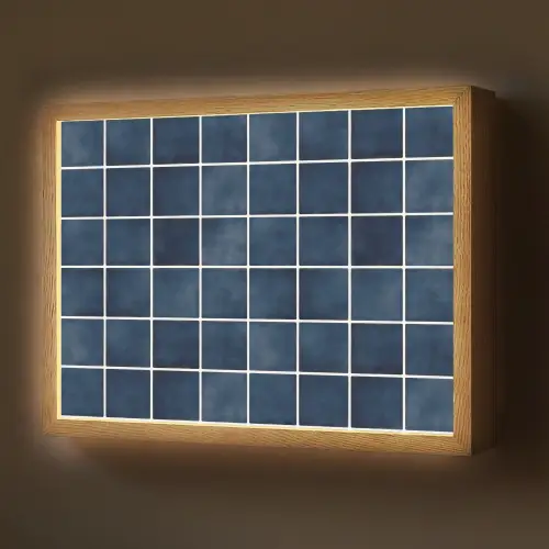 Tegel - Modern - Blauw Light Box met batterij (Wandlamp) middel 907 -z3d_website
