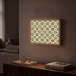 Tegel - Dessin - Groen Light Box met batterij (Wandlamp) middel 907 -sfeer1