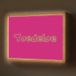 Toedeloe - Groen - Roze Light Box met batterij (Wandlamp) middel -z3d_website