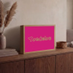 Toedeloe - Groen - Roze Light Box met batterij (Wandlamp) middel -sfeer2