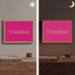 Toedeloe - Groen - Roze Light Box met batterij (Wandlamp) middel -sfeer3