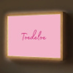 Toedeloe - Roze - Minimalistisch Light Box met batterij (Wandlamp) middel -z3d_website