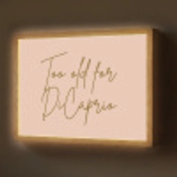 Too old for dicaprio - Roze - Groen Light Box met batterij (Wandlamp) middel -z3d_website