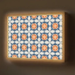 Traditioneel - Tegel - Oranje Light Box met batterij (Wandlamp) middel 907 -z3d_website