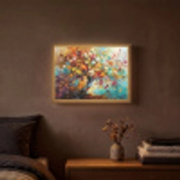 Boom - Abstract - Kleurrijk - Bloemen Light Box met batterij (Wandlamp) middel -sfeer4