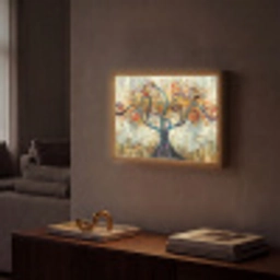 Boom - Kunst - Modern - Natuur Light Box met batterij (Wandlamp) middel -sfeer1