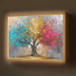 Boom - Kleurrijk - Grijs - Modern Light Box met batterij (Wandlamp) middel -z3d_website