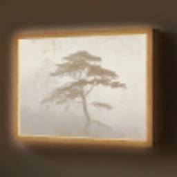 Boom - Oosterse stijl - Landschap Light Box met batterij (Wandlamp) middel -z3d_website