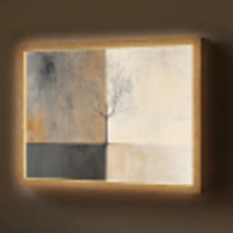 Boom - Vlakken - Takken - Kleurverloop Light Box met batterij (Wandlamp) middel -z3d_website