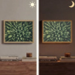 Bomen - Naaldwoud - Structuur Light Box met batterij (Wandlamp) middel -sfeer3