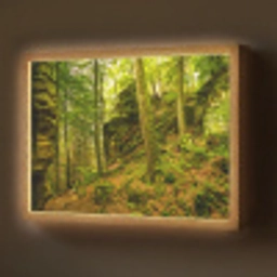 Bomen - Steen - Bos - Natuur - Planten Light Box met batterij (Wandlamp) middel -z3d_website