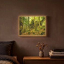 Bomen - Steen - Bos - Natuur - Planten Light Box met batterij (Wandlamp) middel -sfeer4