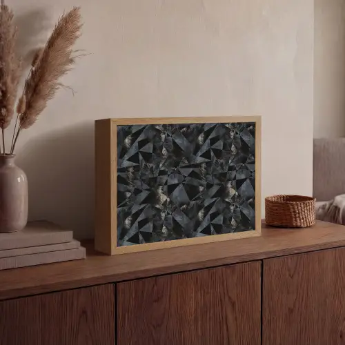 Driehoeken - Abstract - Donker Light Box met batterij (Wandlamp) middel 907 -sfeer2