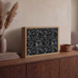 Driehoeken - Abstract - Donker Light Box met batterij (Wandlamp) middel 907 -sfeer2