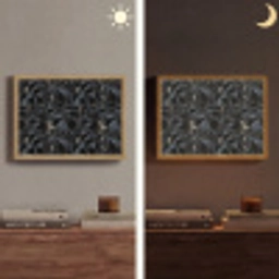 Driehoeken - Abstract - Donker Light Box met batterij (Wandlamp) middel 907 -sfeer3