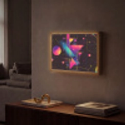 Driehoeken - Cirkels - Abstract - Sterren Light Box met batterij (Wandlamp) middel -sfeer1