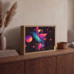 Driehoeken - Cirkels - Abstract - Sterren Light Box met batterij (Wandlamp) middel -sfeer2