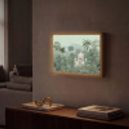 Tropische tuin - Koepelgebouw - Bloemen Light Box met batterij (Wandlamp) middel -sfeer1