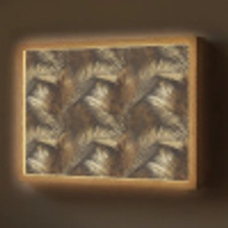 Tropisch - Bladeren - Goud Light Box met batterij (Wandlamp) middel 907 -z3d_website