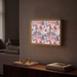 Tropisch - Zomer - Vlinder - Perzik Light Box met batterij (Wandlamp) middel 907 -sfeer1