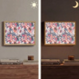 Tropisch - Zomer - Vlinder - Perzik Light Box met batterij (Wandlamp) middel 907 -sfeer3