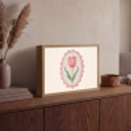 Tulp - Lijst - Ovaal - Illustratie Light Box met batterij (Wandlamp) middel -sfeer2