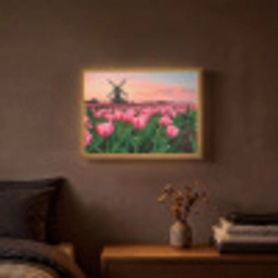Tulpen - Molen - Nederland Light Box met batterij (Wandlamp) middel -sfeer4