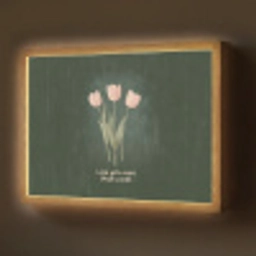 Tulpen - Roze - Tekst - Love Light Box met batterij (Wandlamp) middel -z3d_website