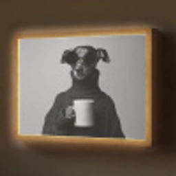 Coltrui - Hond - Bril - Mok Light Box met batterij (Wandlamp) middel -z3d_website