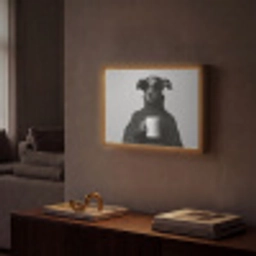 Coltrui - Hond - Bril - Mok Light Box met batterij (Wandlamp) middel -sfeer1