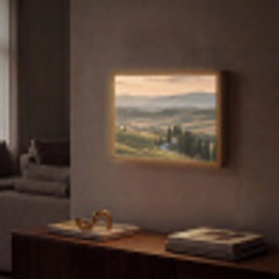 Toscaans - Landschap - Heuvels Light Box met batterij (Wandlamp) middel -sfeer1