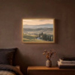 Toscaans - Landschap - Heuvels Light Box met batterij (Wandlamp) middel -sfeer4