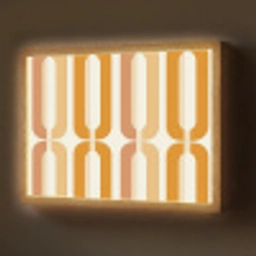 U-vorm - Retro - Oranje Light Box met batterij (Wandlamp) middel 907 -z3d_website