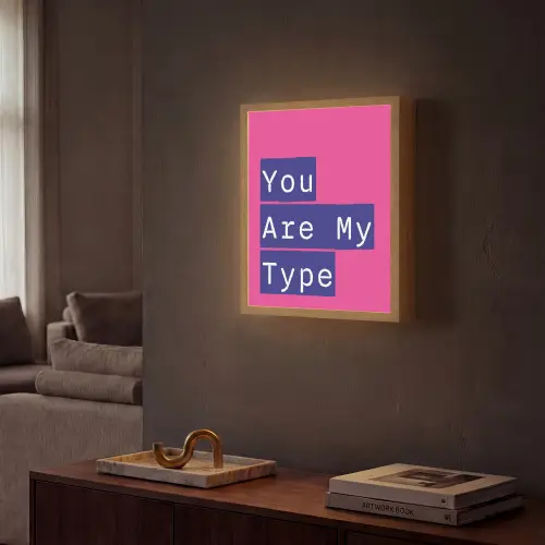 Valentijn - Tekst - Love Light Box met batterij (Wandlamp) middel -sfeer1