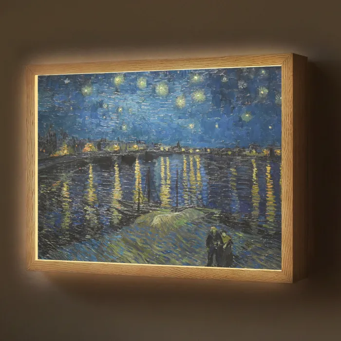 Van Gogh - Brug - Oude meesters Light Box met batterij (Wandlamp) middel -z3d_website