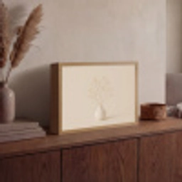 Vaas - Takken - Bloemetjes - Wit Light Box met batterij (Wandlamp) middel -sfeer2