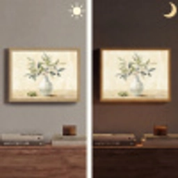 Vaas - Keramiek - Olijftakken Light Box met batterij (Wandlamp) middel -sfeer3