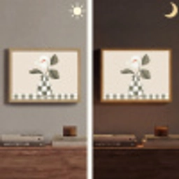 Vaas - Geruit - Groen - Bloem Light Box met batterij (Wandlamp) middel -sfeer3