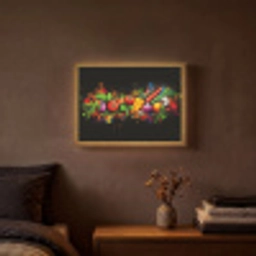 Groente - Eten - Kruiden - Graffiti - Koken Light Box met batterij (Wandlamp) middel -sfeer4