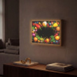 Groente - Graffiti - Kleurrijk - Koken - Abstract Light Box met batterij (Wandlamp) middel -sfeer1