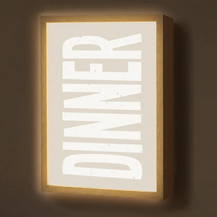 Vintage - Beige - Japandi - Wit Light Box met batterij (Wandlamp) middel -z3d_website