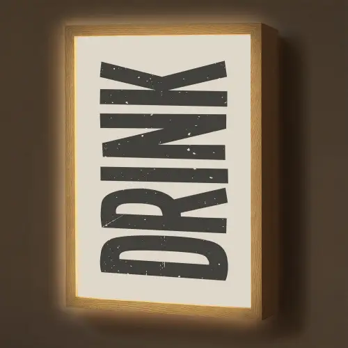 Vintage - Zwart - Decoratie - Japandi Light Box met batterij (Wandlamp) middel -z3d_website