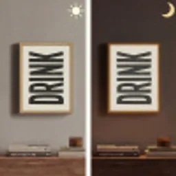 Vintage - Zwart - Decoratie - Japandi Light Box met batterij (Wandlamp) middel -sfeer3
