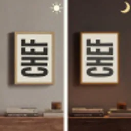 Vintage - Chef - Japandi - Zwart Light Box met batterij (Wandlamp) middel -sfeer3