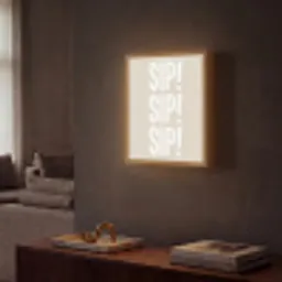 Vintage - Decoratie - Japandi - Wit Light Box met batterij (Wandlamp) middel -sfeer1