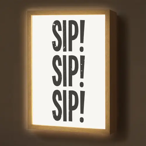 Vintage - Japandi - Decoratie - Black Light Box met batterij (Wandlamp) middel -z3d_website