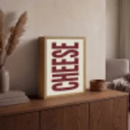 Vintage - Rood - Decoratie - Japandi Light Box met batterij (Wandlamp) middel -sfeer2