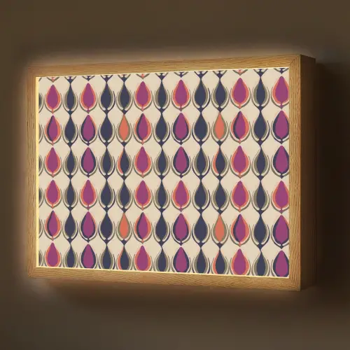 Vintage - Retro - Kleurrijk Light Box met batterij (Wandlamp) middel 907 -z3d_website