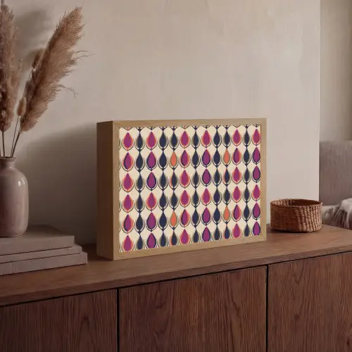 Vintage - Retro - Kleurrijk Light Box met batterij (Wandlamp) middel 907 -sfeer2
