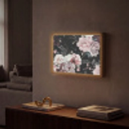 Vintage - Rozen - Romantisch - Bloemen Light Box met batterij (Wandlamp) middel -sfeer1